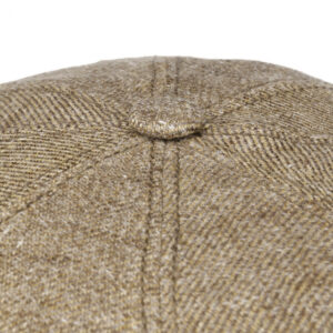 Brown Linen Hatteras Newsboy Cap