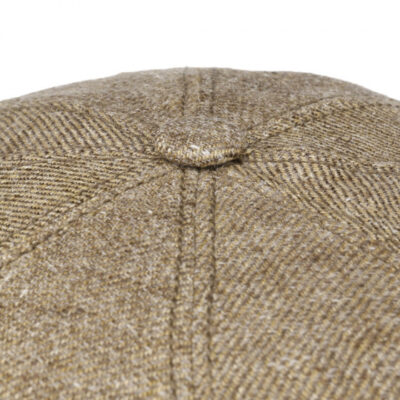 Brown Linen Hatteras Newsboy Cap