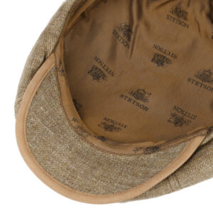Brown Linen Hatteras Newsboy Cap
