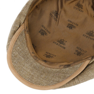 Brown Linen Hatteras Newsboy Cap