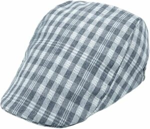 Cotton Check Adjustable Flat Cap