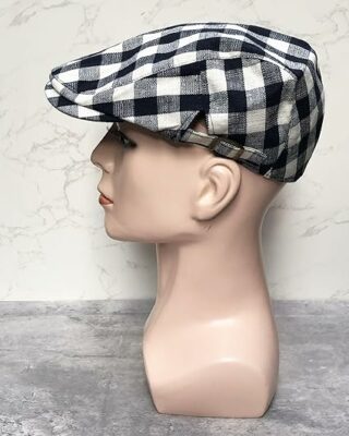 Cotton Checkerboard Ivy Flat Cap