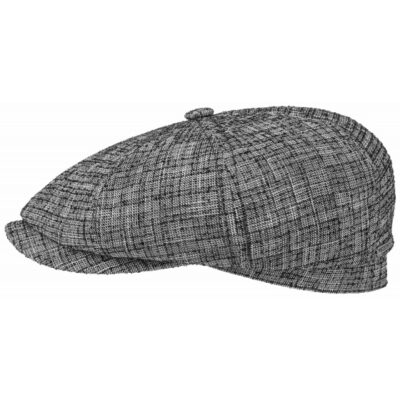 Cotton Flat Cap Black & White