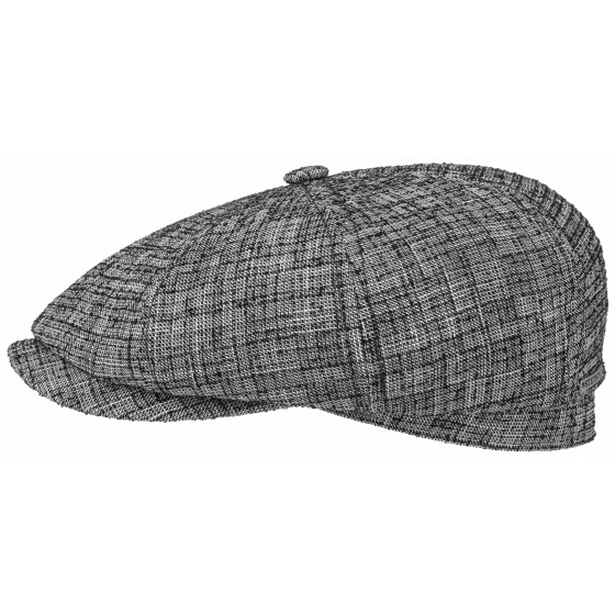 Cotton Flat Cap Black & White