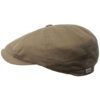 Cotton Newsboy Cap in Beige