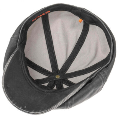 Cotton Newsboy Cap in Grey