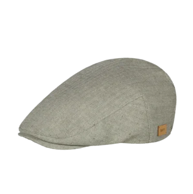 Drivers Linen Flat Cap - Army Green