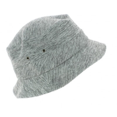 Gray Heathered Pique Bucket Hat