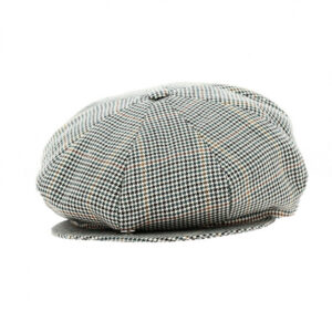 Grey Houndstooth Irish Newsboy Cap