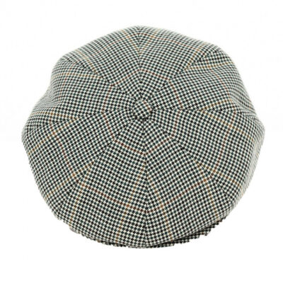Grey Houndstooth Newsboy Cap