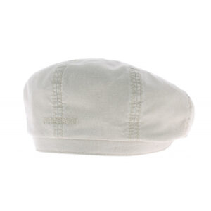 Hatteras Cotton Beige Flat Cap