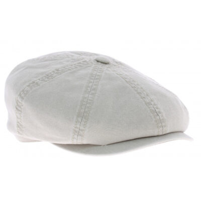 Hatteras Cotton Beige Flat Cap