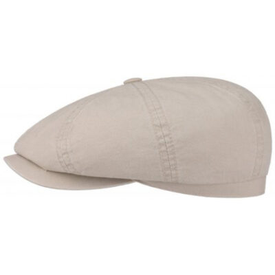 Hatteras Cotton Beige Flat Cap