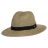 Havana Toyo Straw Fedora Hat - Natural-Black