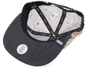 Kids Lucky Cat Linen Black Baseball