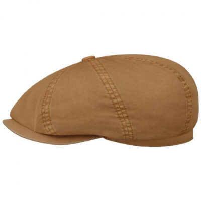 Light Brown Cotton Newsboy Cap