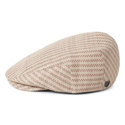 Lightweight Straw Flat Cap - Natural-Clay