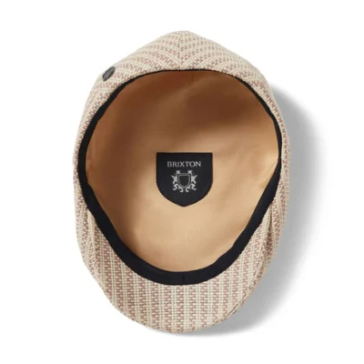 Lightweight Straw Flat Cap - Natural-Clay