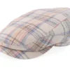 Linen Check Multicolored Flat Cap