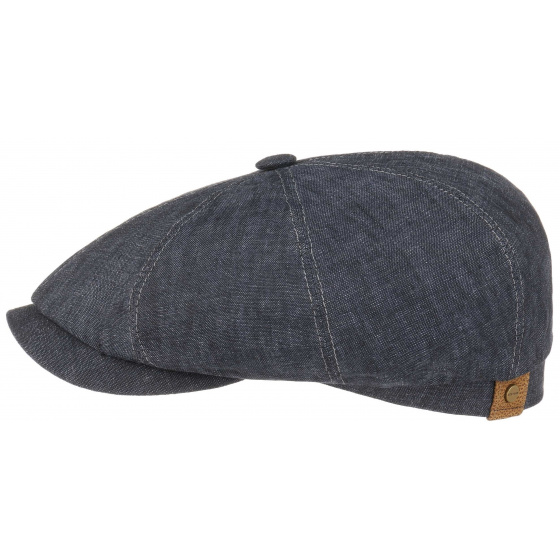 Linen Denim Flat Cap