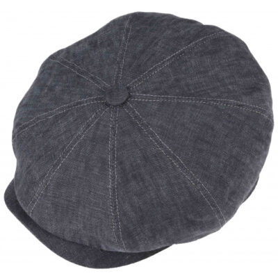 Linen Denim Flat Cap
