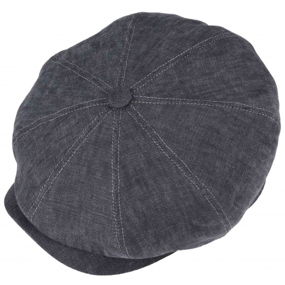 Linen Denim Flat Cap