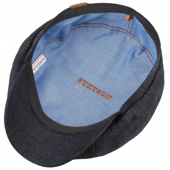 Linen Denim Flat Cap