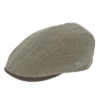Linen Fleck Flat Cap in Taupe