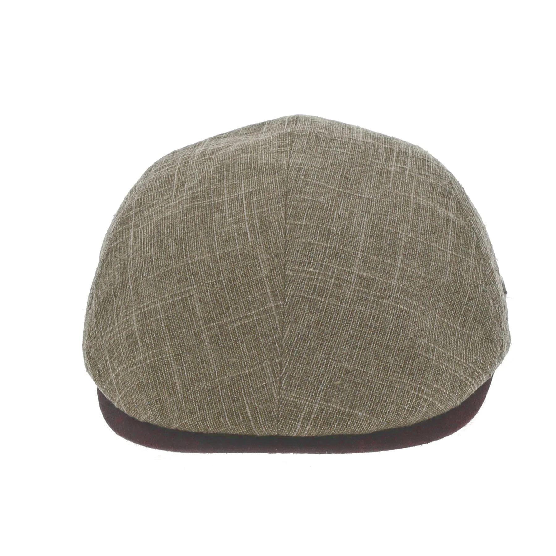 Linen Fleck Flat Cap in Taupe