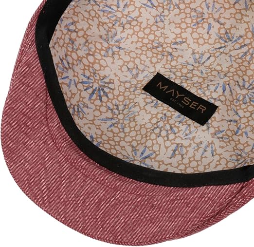Men Linen Stripes Flat Cap