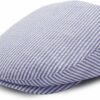 Men’s Cotton Seersucker Ivy Flat Cap