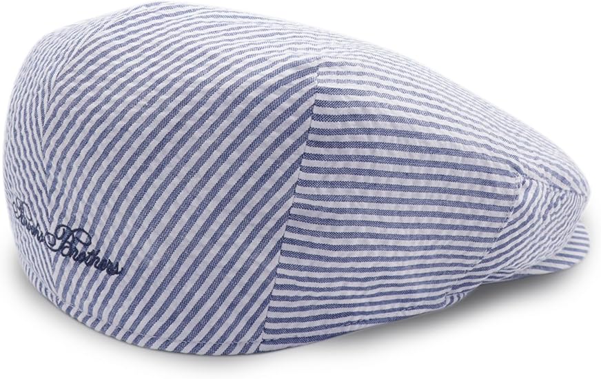 Men’s Cotton Seersucker Ivy Flat Cap
