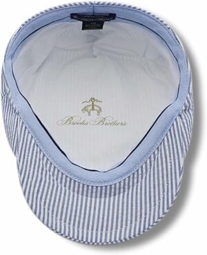 Men’s Cotton Seersucker Ivy Flat Cap