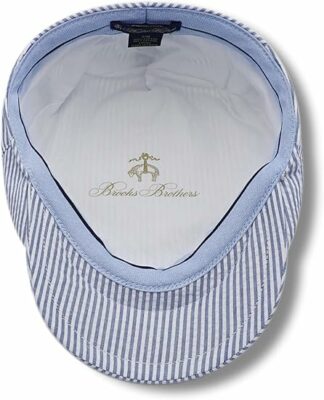 Men’s Cotton Seersucker Ivy Flat Cap