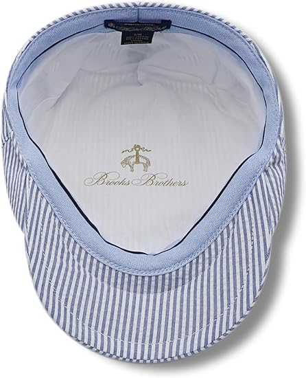 Men’s Cotton Seersucker Ivy Flat Cap