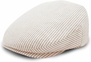 Men’s Seersucker Ivy Flat Cap