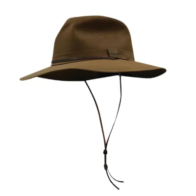 Mens Wide Brim Oilskin Sun Hat