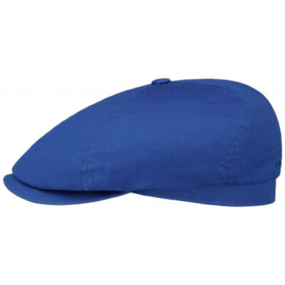 Midtown Cotton Flat Cap Navy Blue