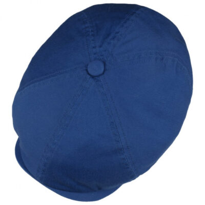 Midtown Cotton Flat Cap Navy Blue