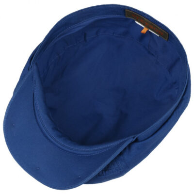 Midtown Cotton Flat Cap Navy Blue