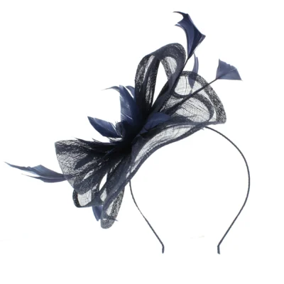 Navy Blue Carnation Headband Fascinator