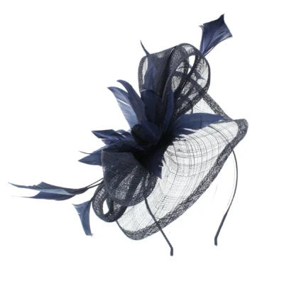 Navy Blue Carnation Headband Fascinator