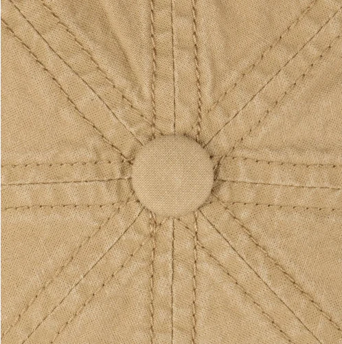 Organic Cotton Flat Cap In Dark Beige