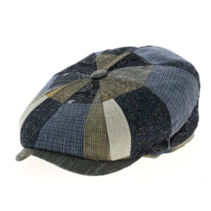 Pixo Linen Patchwork Newsboy Cap