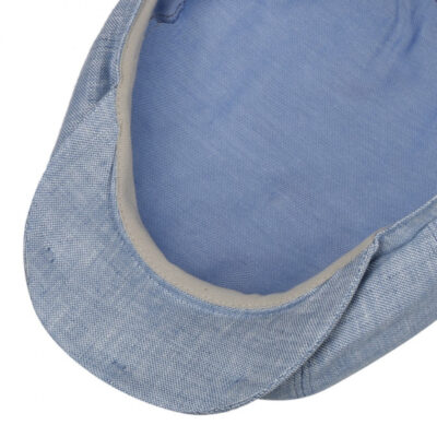 Sky Blue Linen Newsboy Cap