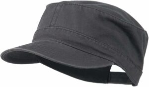 Washed Cotton Twill Adjustable Army Cap