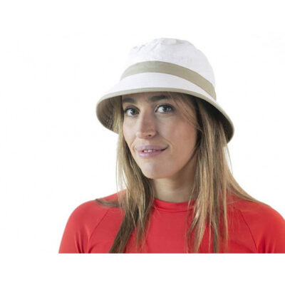 White & Beige Anti-UV Bucket Hat
