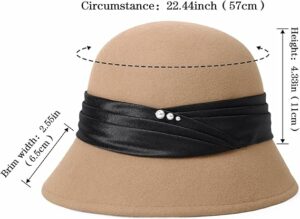 Women Cloche Felt Hat