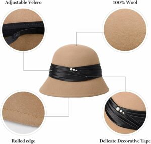 Women Cloche Felt Hat