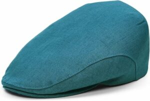 100% Linen Flat Cap for Men